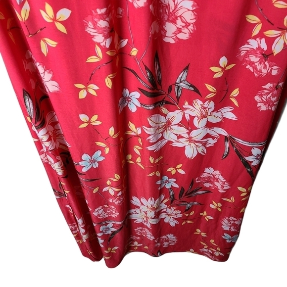 2 Dye 4 red yellow white floral maxi long flared dress - Picture 8 of 16